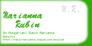 marianna rubin business card